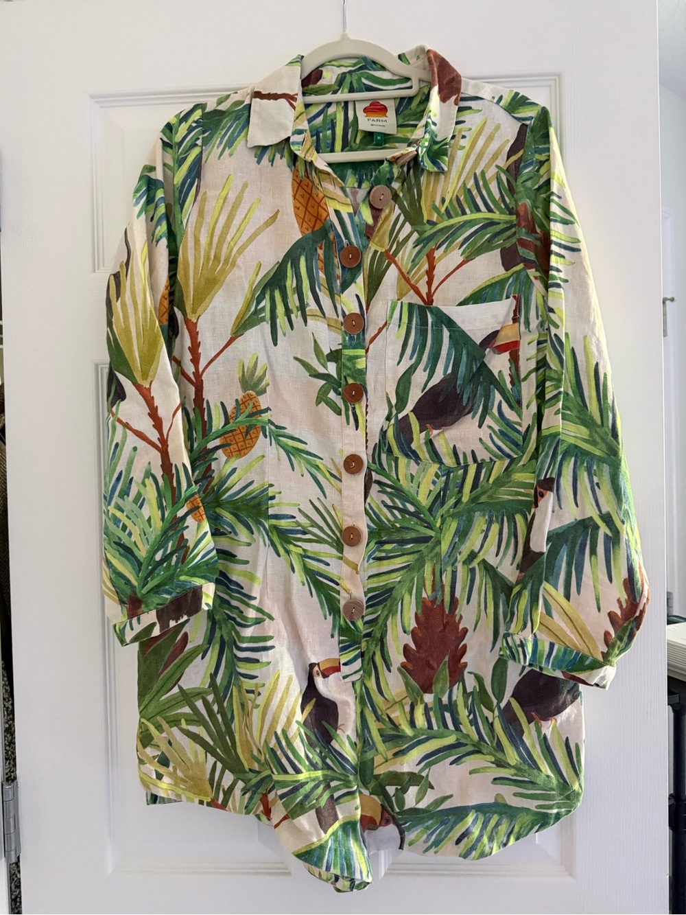 Farm Rio toucan paradise romper. Size M. Like new - Picture 4 of 6
